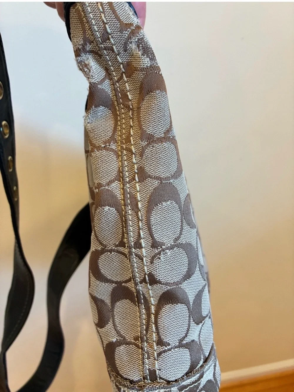 Vintage Coach Soho Signature C Jacquard Hobo Shoulder Bag Y2k